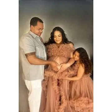 Puffy Maternity Dress for Photoshoot Elegance