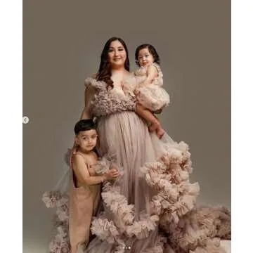 Puffy Maternity Dress for Photoshoot Elegance