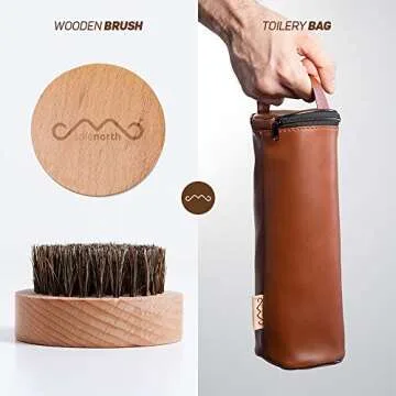 Compact Safenorth Ionic Beard Straightener Brush for Men