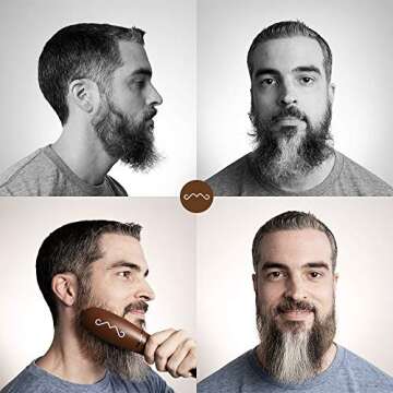 Compact Safenorth Ionic Beard Straightener Brush for Men