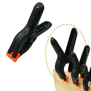 6 Inch Plastic Spring Clamps, Heavy Duty Plastic Muslin Backdrops Clamps Ideal for Woodwork DIY Projects, Photo Studios, Art and Crafts (6 Pieces)