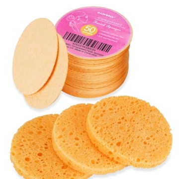 50-Count GAINWELL Natural Compressed Facial Sponges for Every Skin
