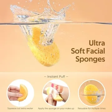 50-Count GAINWELL Natural Compressed Facial Sponges for Every Skin