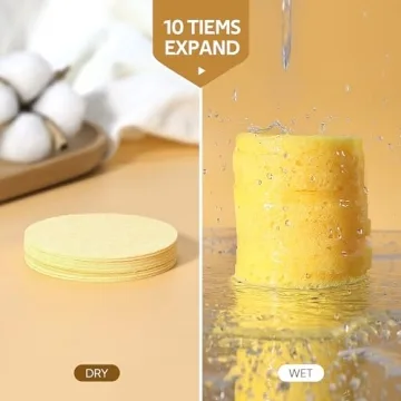 50-Count GAINWELL Natural Compressed Facial Sponges for Every Skin