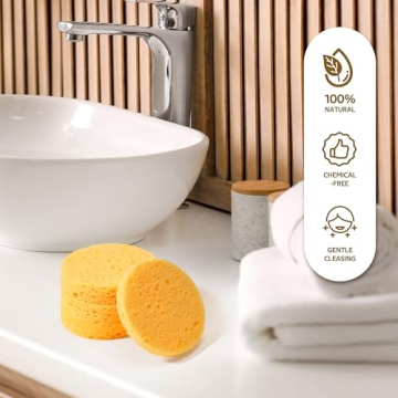 50-Count GAINWELL Natural Compressed Facial Sponges for Every Skin