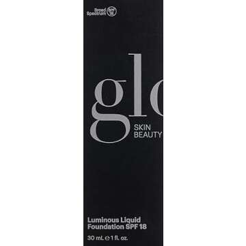 Glo Skin Beauty Luminous Liquid Mineral Foundation Makeup with SPF 18 (Almond) - Improves Uneven Ski...