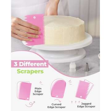 Kootek 32-Piece Piping Bags and Tips Set with 24 Icing Piping Tips, 2 Reusable Pastry Bags 12 Inch, Reusable Piping Icing Bags and Tips, Cake Decorating Kit for Frosting Cookie, Cupcake