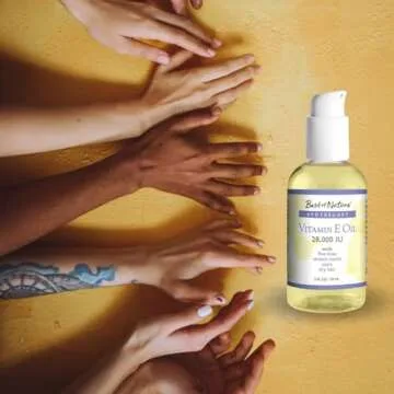 Best of Nature Vitamin E Oil 28,000 IU - Unscented Moisturizer for Hair, Skin, Face & Hands - Damage Repair Formula