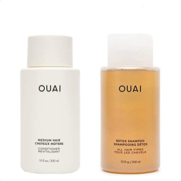 OUAI Clarifying Bundle - Detox Shampoo & Conditioner for Luxurious Shine & Clean Hair