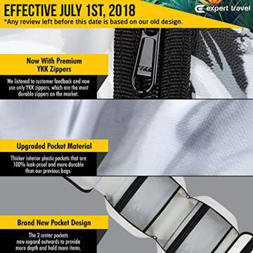 Hanging Travel Toiletry Bag for Men and Women | Makeup Bag | Cosmetic Bag | Bathroom and Shower Orga...