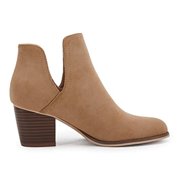Women Chunky Low Heel Cut Out Ankle Boots for Every Occasion
