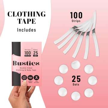 Busties Fabric Tape for Clothes - Ultimate Double-Sided Skin Tape for Confidence