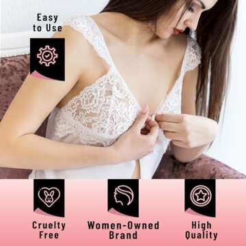 Busties Double-Sided Fabric Tape for Clothing - 100 Strips & Dots