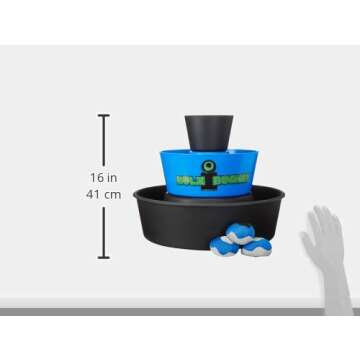 BULZiBUCKET Game by Water Sports - Beach, Tailgate, Camping, Yard, and Pool Games- Indoor/Outdoor Kids Toys - Pool Accessories Perfect for Family Game Night (Blue/Black)