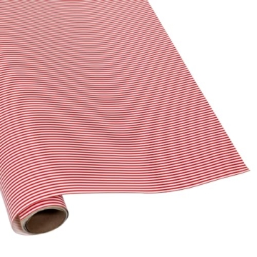 Caspari Oxford Stripe Red Gift Wrap for Special Occasions