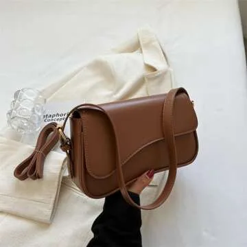 Chic Y2K Vegan Leather Shoulder Bag - Versatile & Trendy