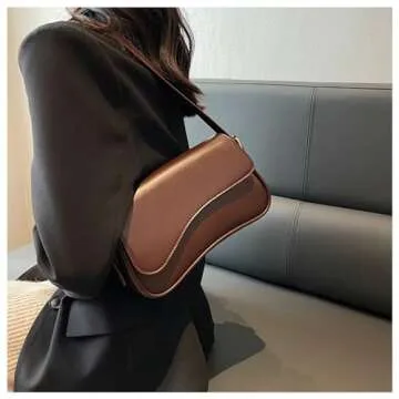 Y2K Vegan Leather Shoulder Bag - Trendy & Functional