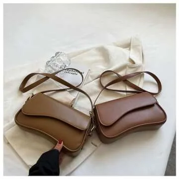 Y2K Vegan Leather Shoulder Bag - Trendy & Functional