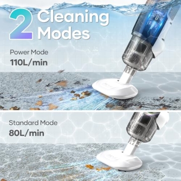 AIPER Handheld Pool Vacuum with Strong Suction and Fast Charging
