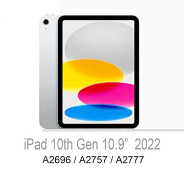 Feams Case for iPad (A16) 11th Generation 11 Inch 2025, iPad 10th Generation Case 10.9 Inch 2022, Slim iPad A16 /10th Gen Case Clear Back Cover with Pencil Holder & Auto Sleep, Line Art