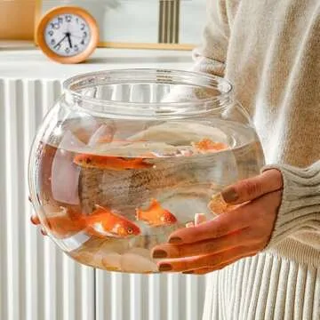 Newpol （Large Size） 3 Gallon Plastic Fish Bowl, Aquarium Fish Tank 11.5L