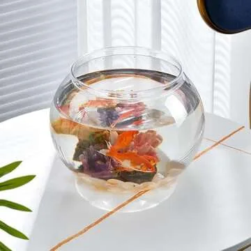 Newpol （Large Size） 3 Gallon Plastic Fish Bowl, Aquarium Fish Tank 11.5L
