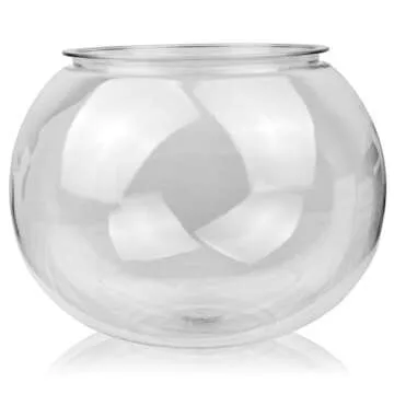 Newpol （Large Size） 3 Gallon Plastic Fish Bowl, Aquarium Fish Tank 11.5L
