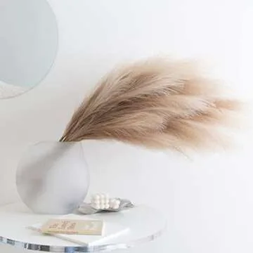 CEWOR 3pcs 43" 3.6FT Faux Pampas Grass Tall Pampas Grass for Vase Filler Artificial Pompous Grass Fake Pompass Branches Arrangement for Home, Living Room, Kitchen, Wedding, Boho Decor