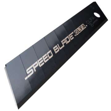 OLFA 18mm Heavy Duty Extra Sharp Snap Off Replacement Blades - 10 Pack with 80 Segments