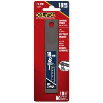 OLFA 18mm Heavy Duty Extra Sharp Snap Off Blades - 10 Pack
