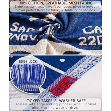 MayNest Boho Woven Throw Blanket for Stylish Comfort