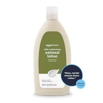 Amazon Basics Daily Oatmeal Body Lotion and Skin Protectant Moisturizer, Fragrance Free, 18 Fl Oz (Pack of 1) (Previously Solimo)