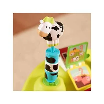 Evenflo ExerSaucer Playful Pastures Baby Bouncer, Walker, and Activity Center with 360 Degree Seat Spin and Machine Washable Seat Pad, Green