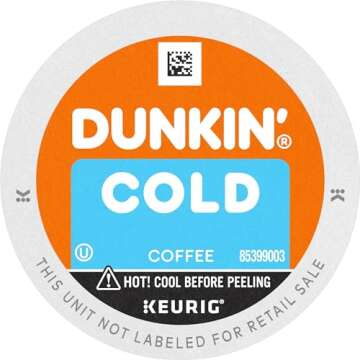 Dunkin' Cold Coffee, 60 Keurig K-Cup Pods