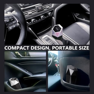 Ginsco Leakproof Mini Car Trash Can with Lid and Bags