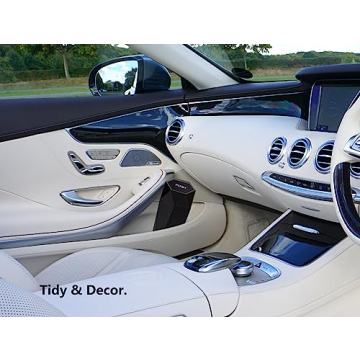 Ginsco Leakproof Mini Car Trash Can with Lid and Bags