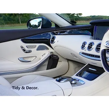 Ginsco Leakproof Mini Car Trash Can with Lid and Bags