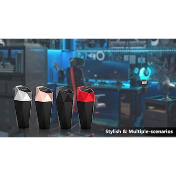 Ginsco Leakproof Mini Car Trash Can with Lid and Bags