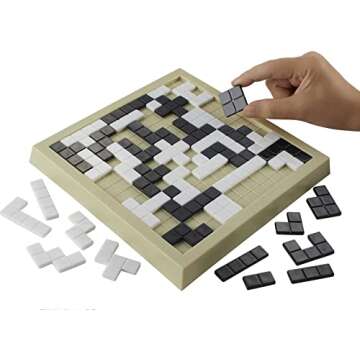 Mattel Games Blokus Duo 2-Player Strategy Board Game, Family Game for Kids & Adults with Black and W...