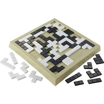 Mattel Games Blokus Duo 2-Player Strategy Board Game, Family Game for Kids & Adults with Black and White Pieces