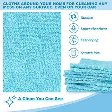 Fumete Microfiber Cleaning Cloths - 150 Absorbent Towels