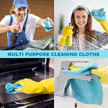 Fumete Microfiber Cleaning Cloths - 150 Absorbent Towels