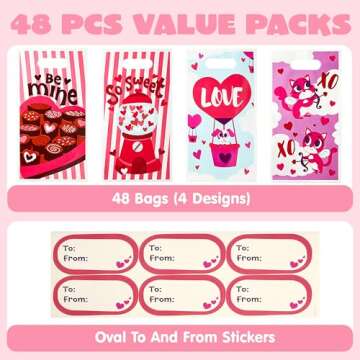 JOYIN 48 Pcs Valentines Day Gift Gags for Kids Party Favor Supplies Classroom Exchange Prizes Valent...