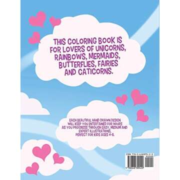 Unicorns, Rainbows, Mermaids and More: Coloring Book for Kids Ages 4-8 (Coloring Books for Kids)