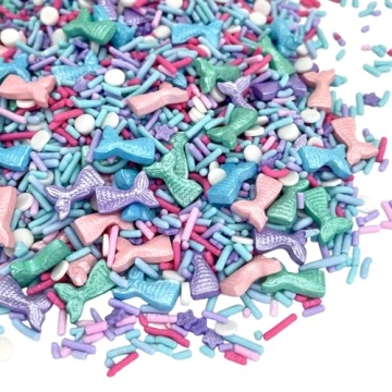 Sprinkles | Mermaid Sprinkles | 4 oz | Cupcake Sprinkles | Cake Sprinkles | Purple and Teal Sprinkles | Manvscakes