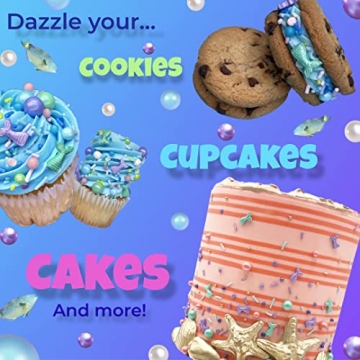 Sprinkles | Mermaid Sprinkles | 4 oz | Cupcake Sprinkles | Cake Sprinkles | Purple and Teal Sprinkles | Manvscakes