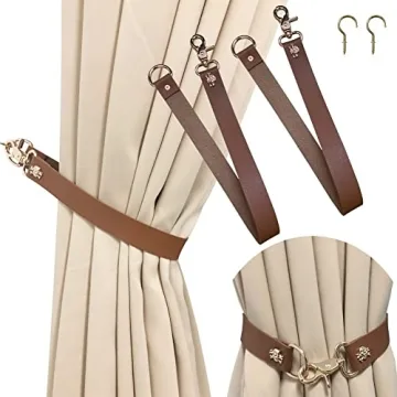 Stylish PU Leather Curtain TieBacks for Home Decor