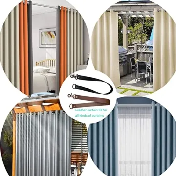 Stylish PU Leather Curtain TieBacks for Home Decor