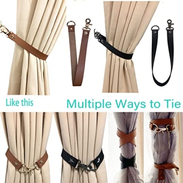 Stylish PU Leather Curtain TieBacks for Home Decor