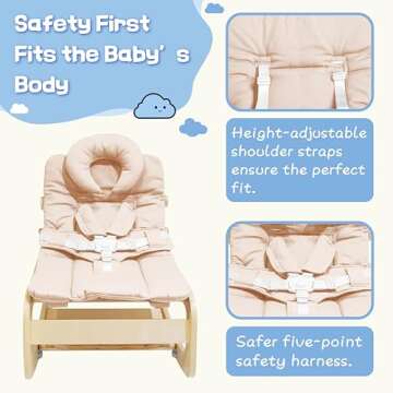 Stylish Baby Bouncer with 5-Point Harness